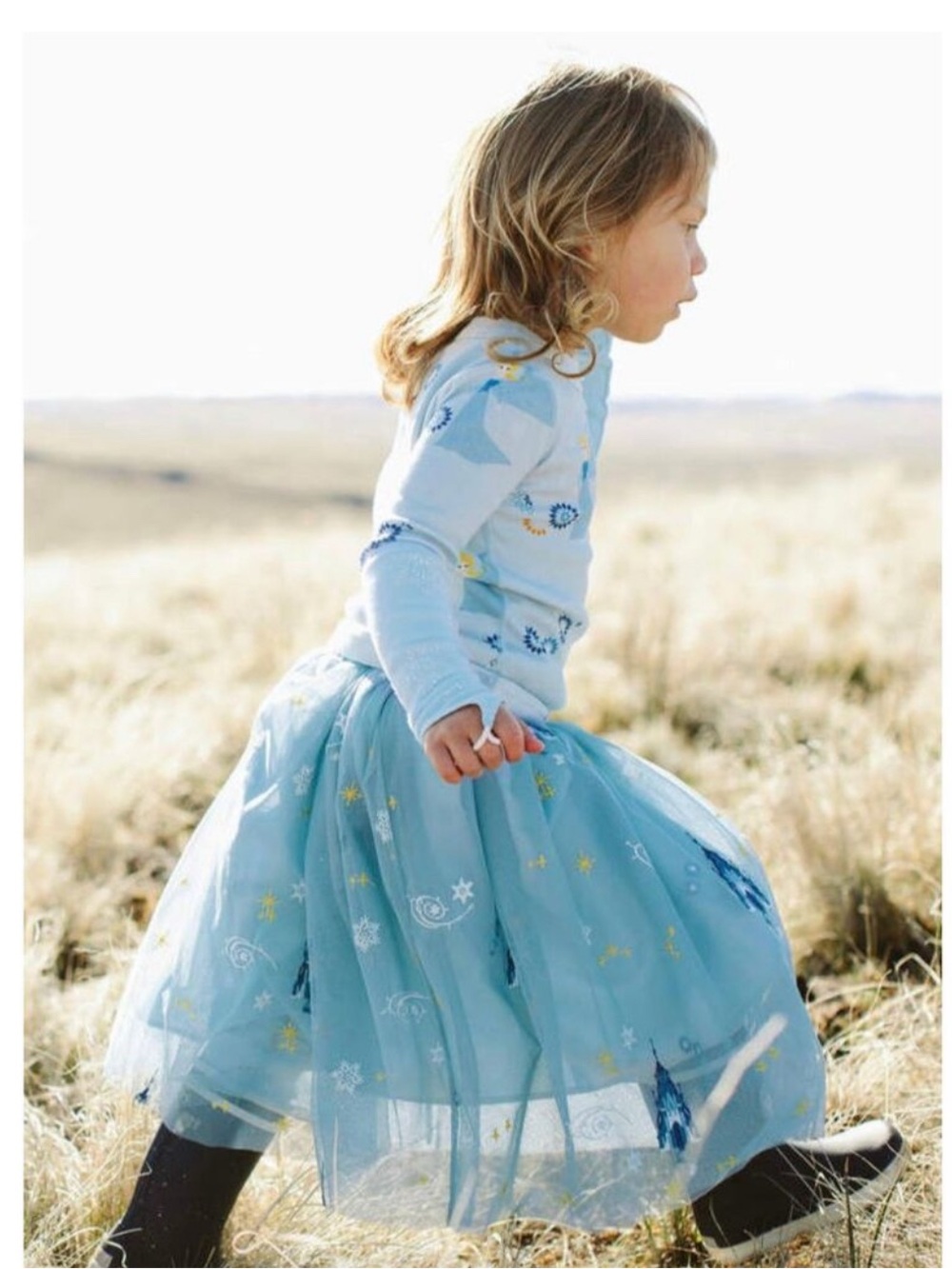 Hanna Andersson Disney Frozen Elsa Tulle Skirt Size S